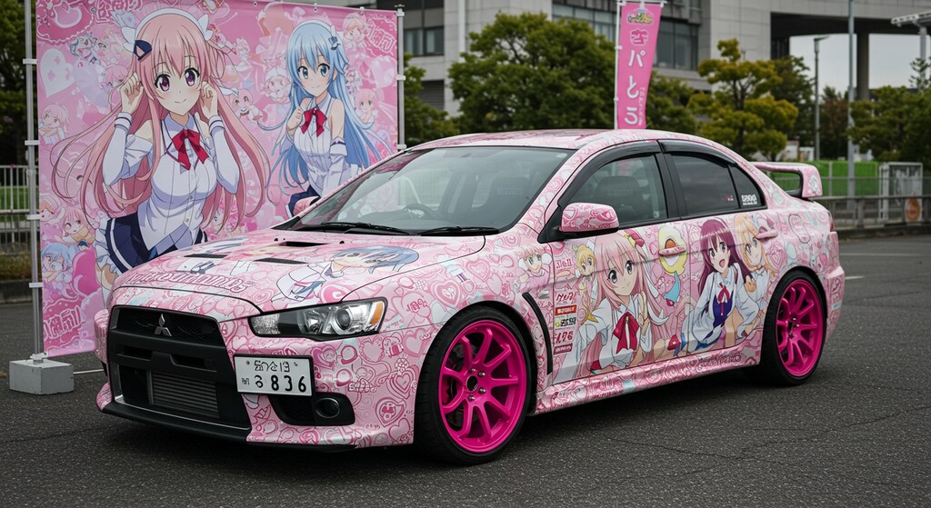 アニメキャラランサーエボリューション痛車