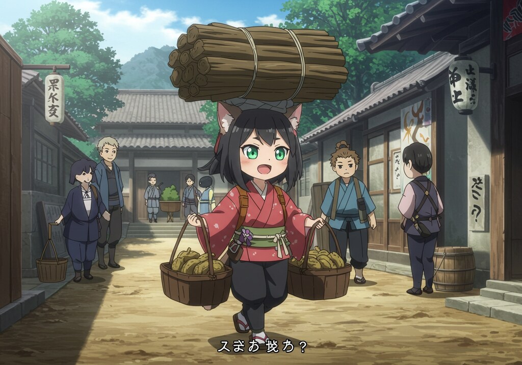 頭に載せて売り歩く