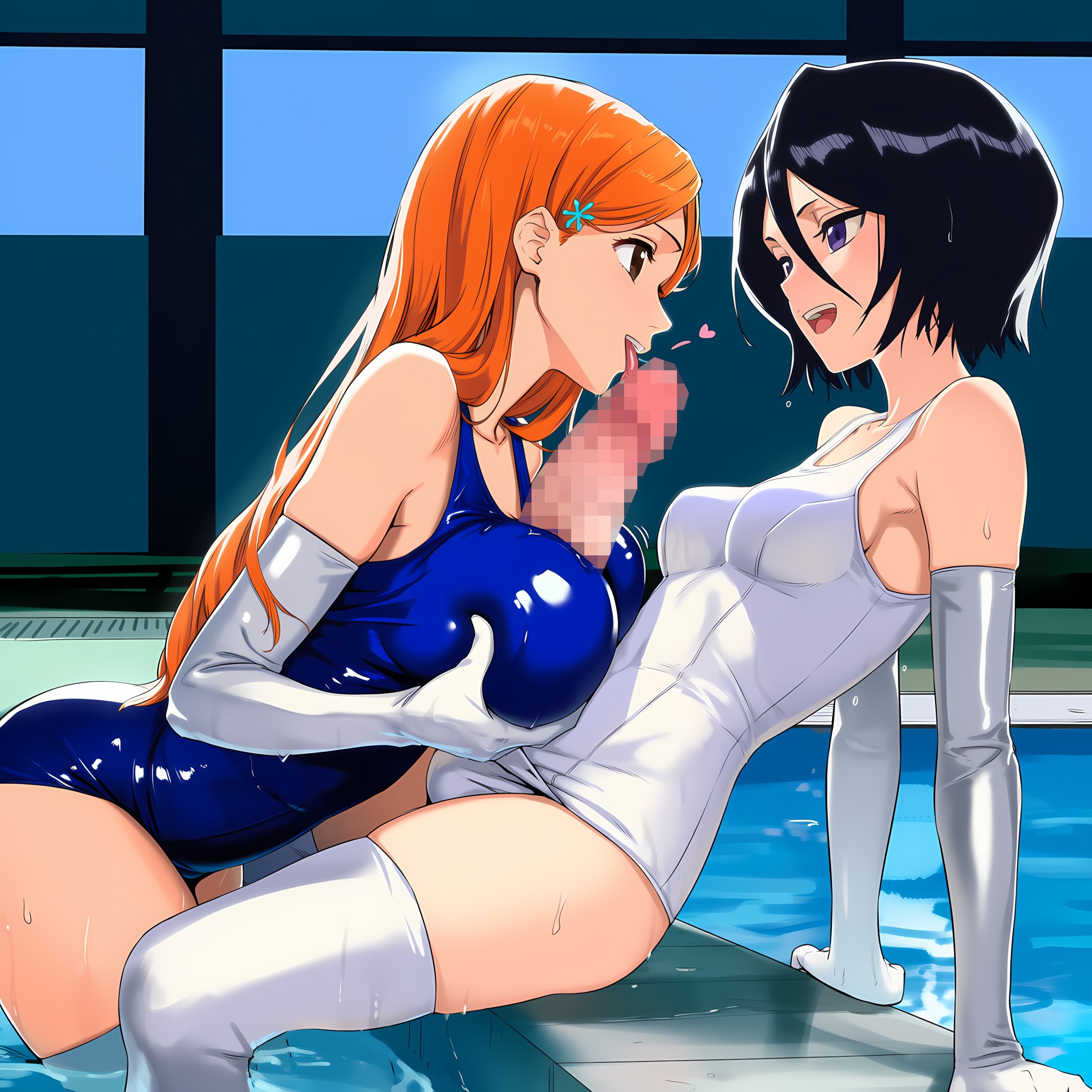 ふたなり 朽木ルキア × 井上織姫