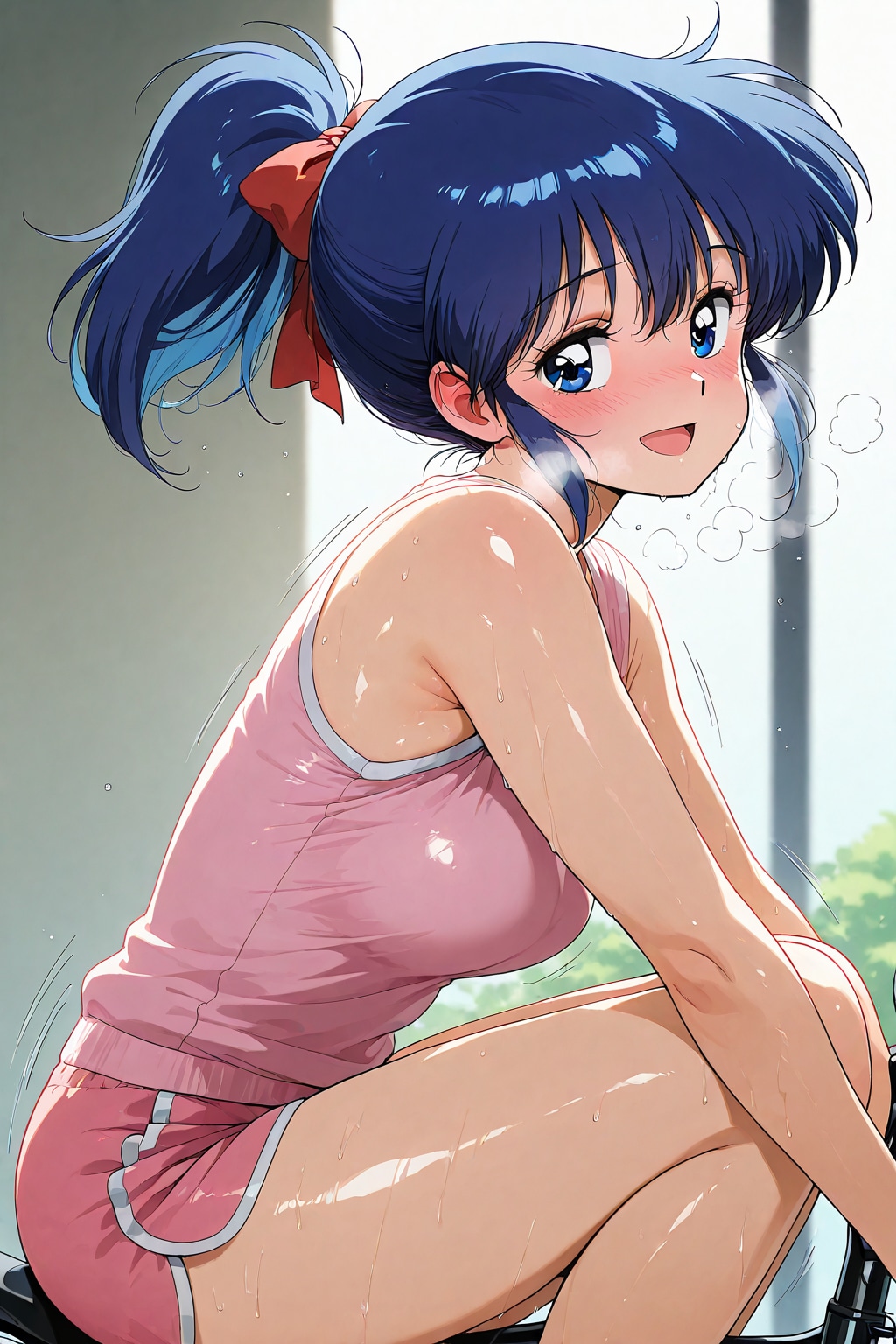 自転車のサドルに座る_AROMA