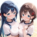 お乳合わせ (ブルマ版) 2枚目