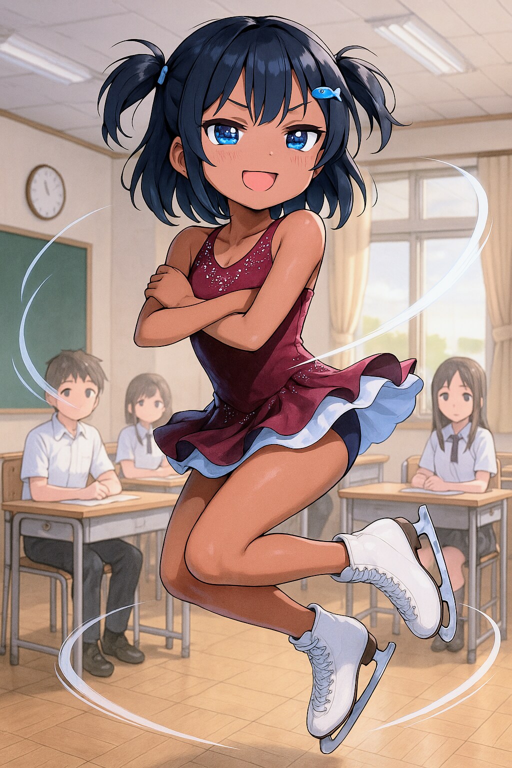アクセルジャンプをするこなつちゃん