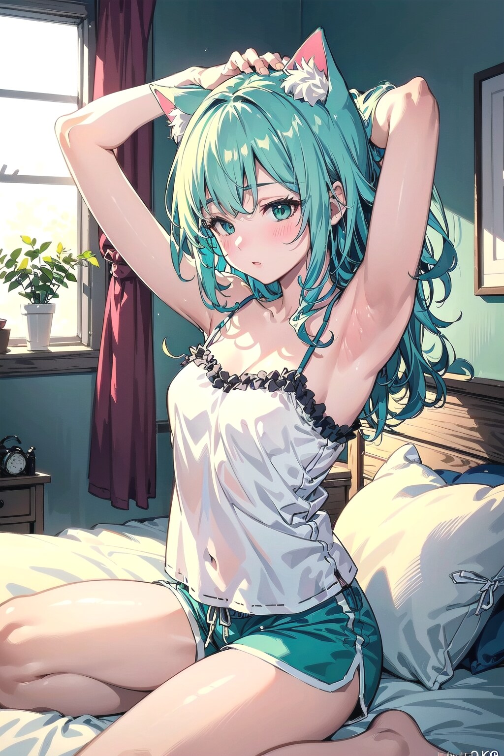 寝起きのうちの子🐱🐰🐺🐱