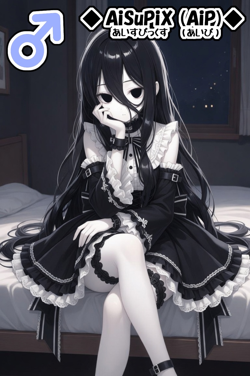 💙AiSuPix／可愛い黒髪ゴスロリちゃん💙