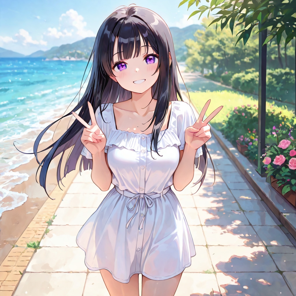 白コーデの凛ちゃん