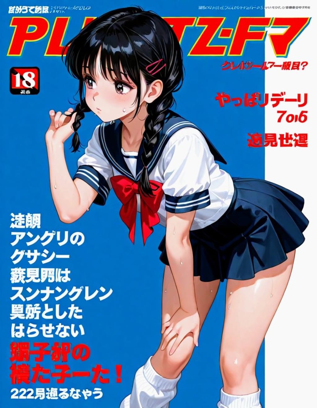 美少女雑誌表紙風イラスト