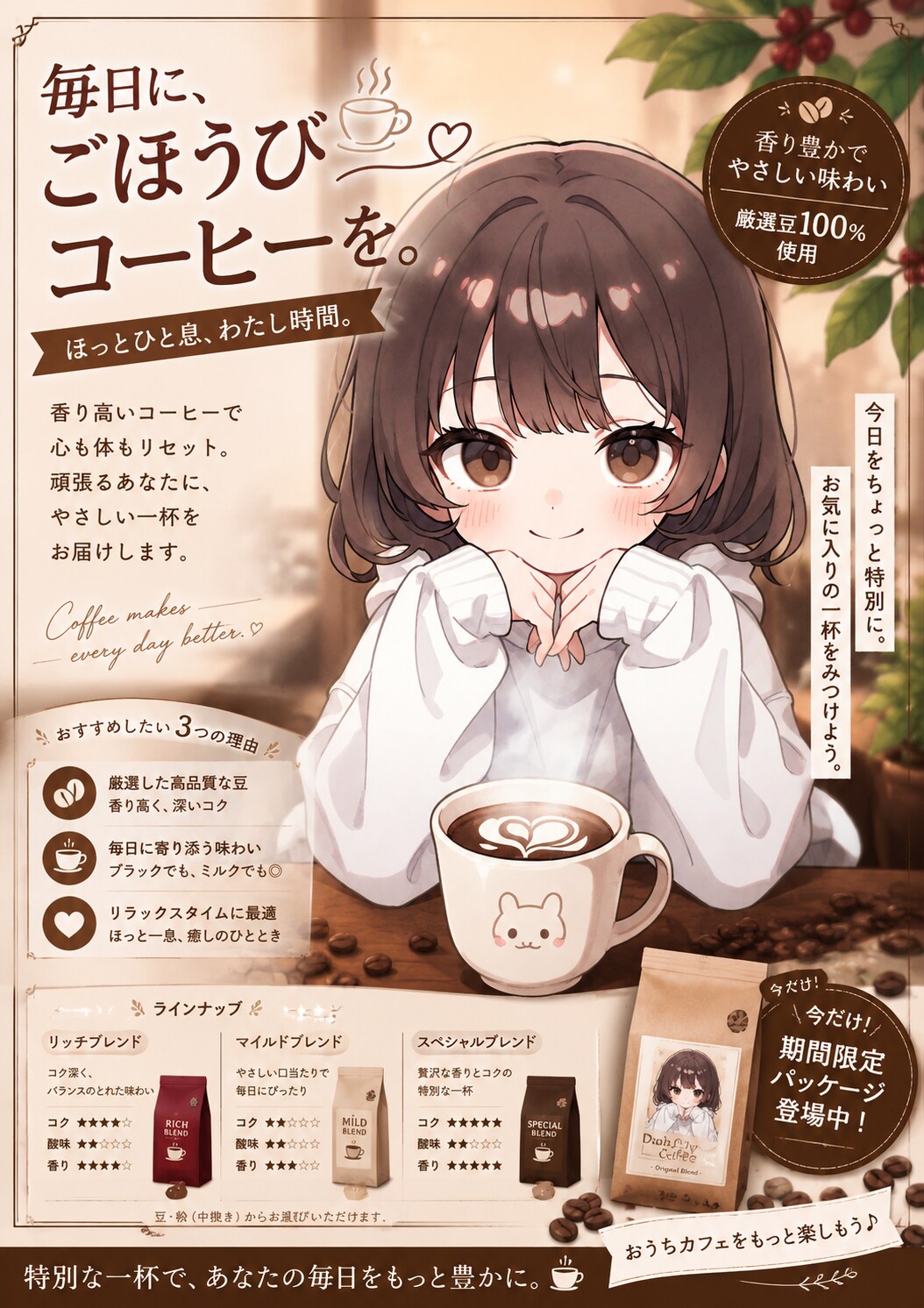 コーヒーだいすき | の人気AIイラスト・グラビア