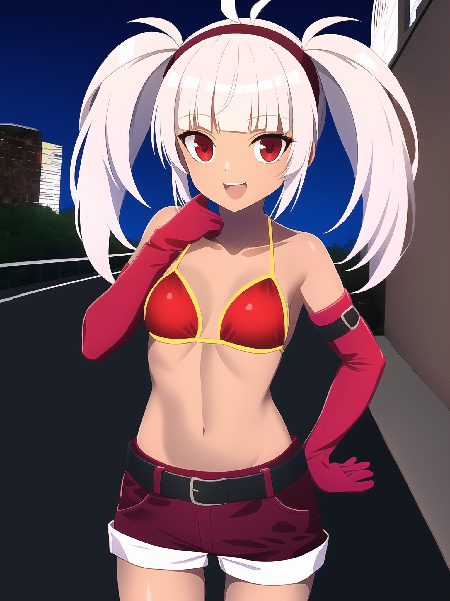 褐色娘＋ビキニ＋ホットパンツ