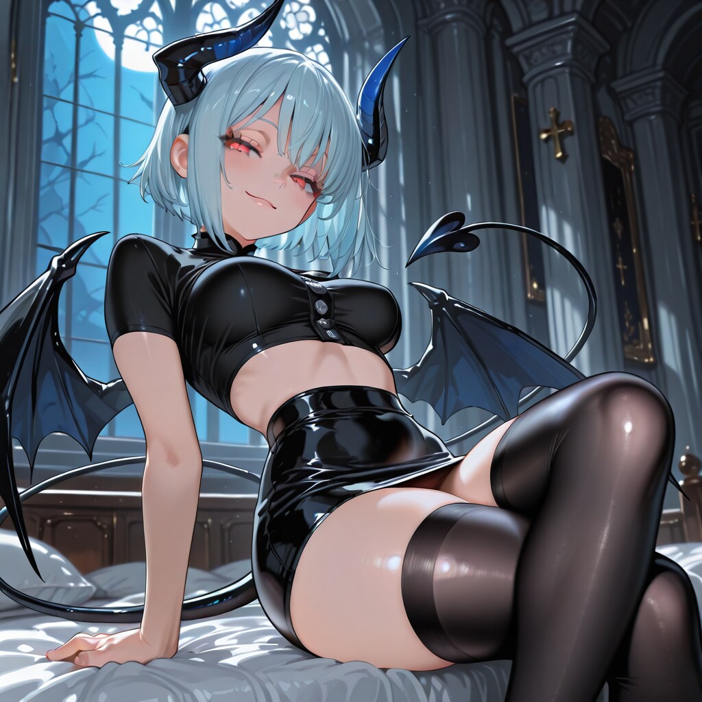青髪のサキュバス