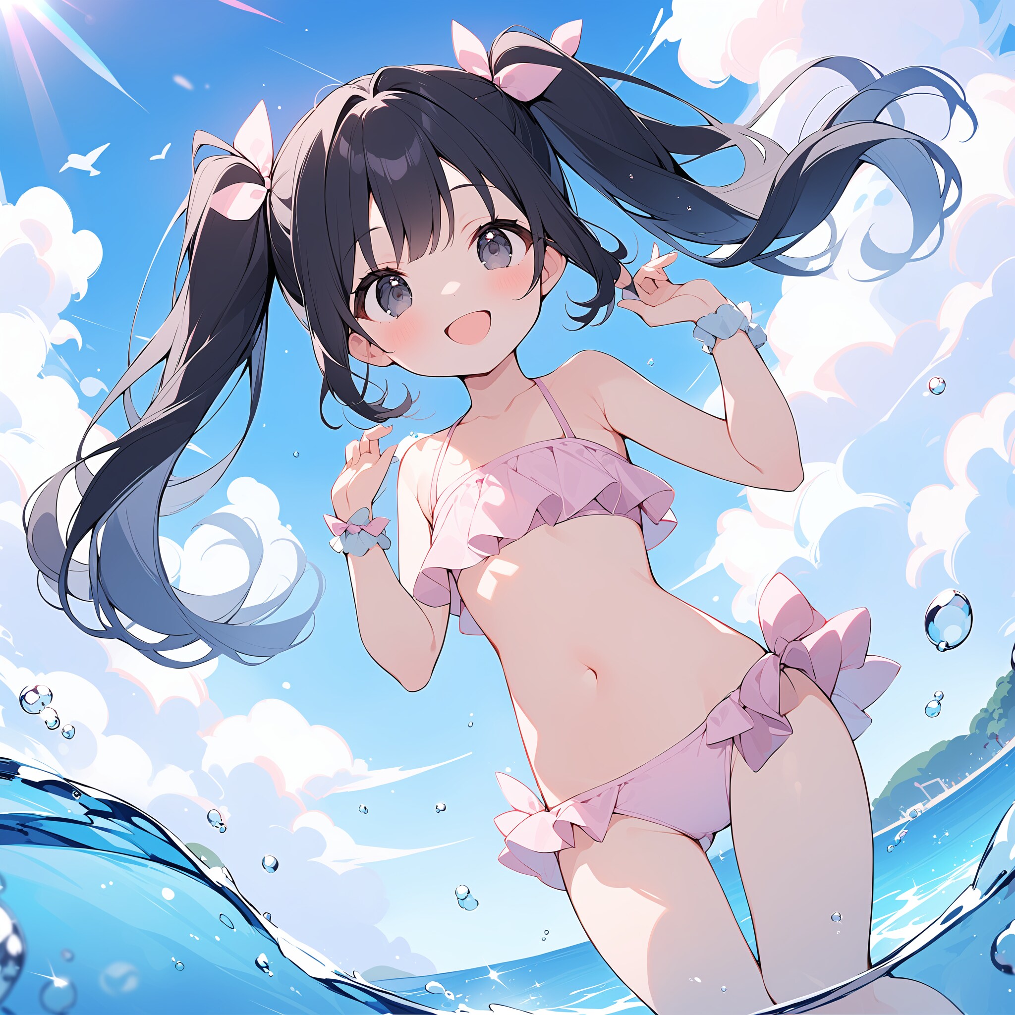 海だ！水着だ！ツインテちゃんだ！