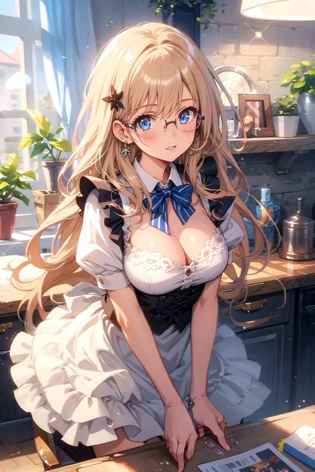 メガネ美少女メイド