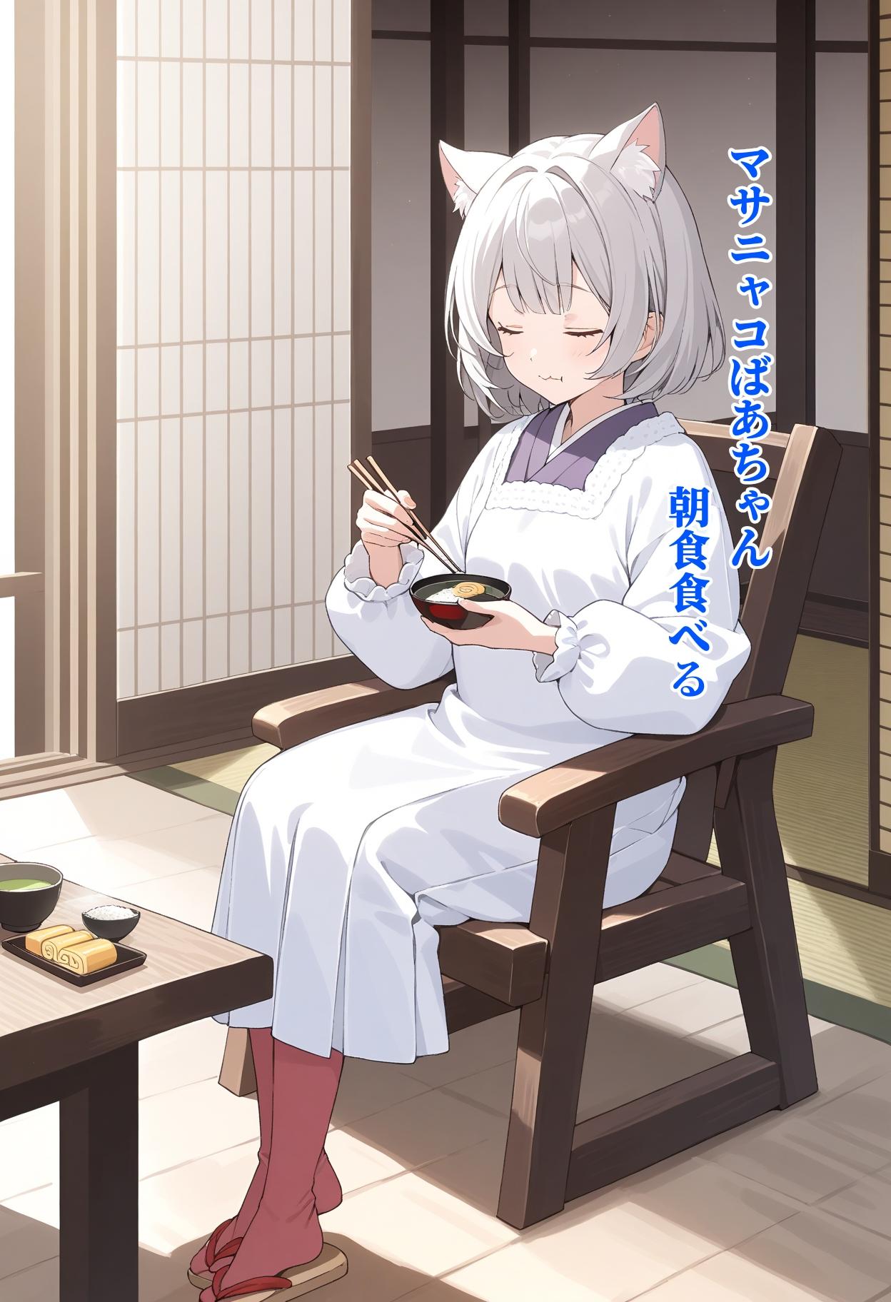 小説『マサニャコばあちゃん/朝食食べる』【ニャンノ世界】