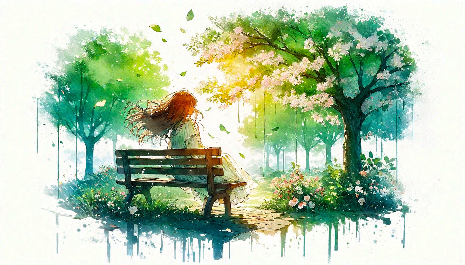 新緑と少女18 | の人気AIイラスト・グラビア
