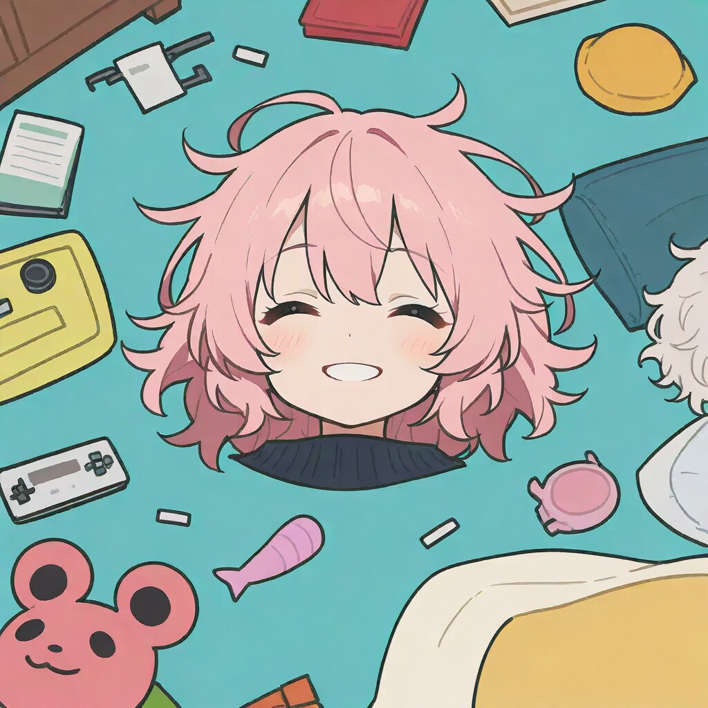 癖毛ガールと散らかった部屋 | の人気AIイラスト・グラビア