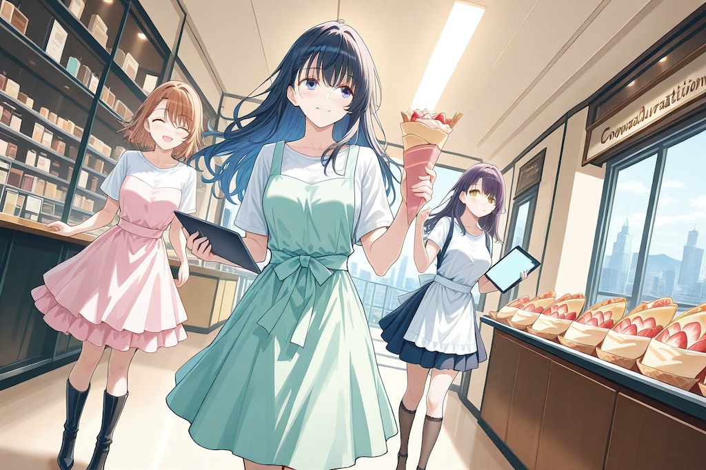 5/23 いよいよクレープ屋さんがオープンします。