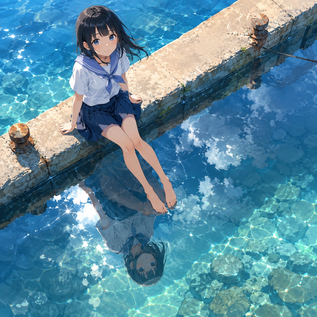 海辺の少女
