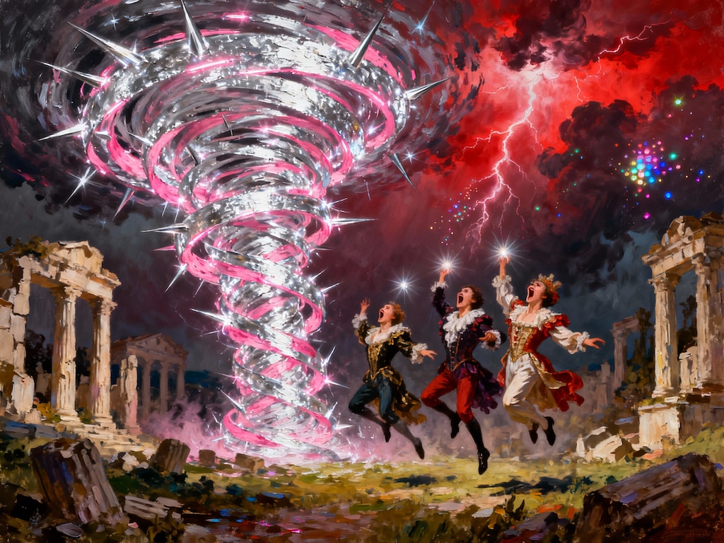 ビー・ジーズの曲のイメージを絵画的に表現してといったらプロンプトを投げつけられる