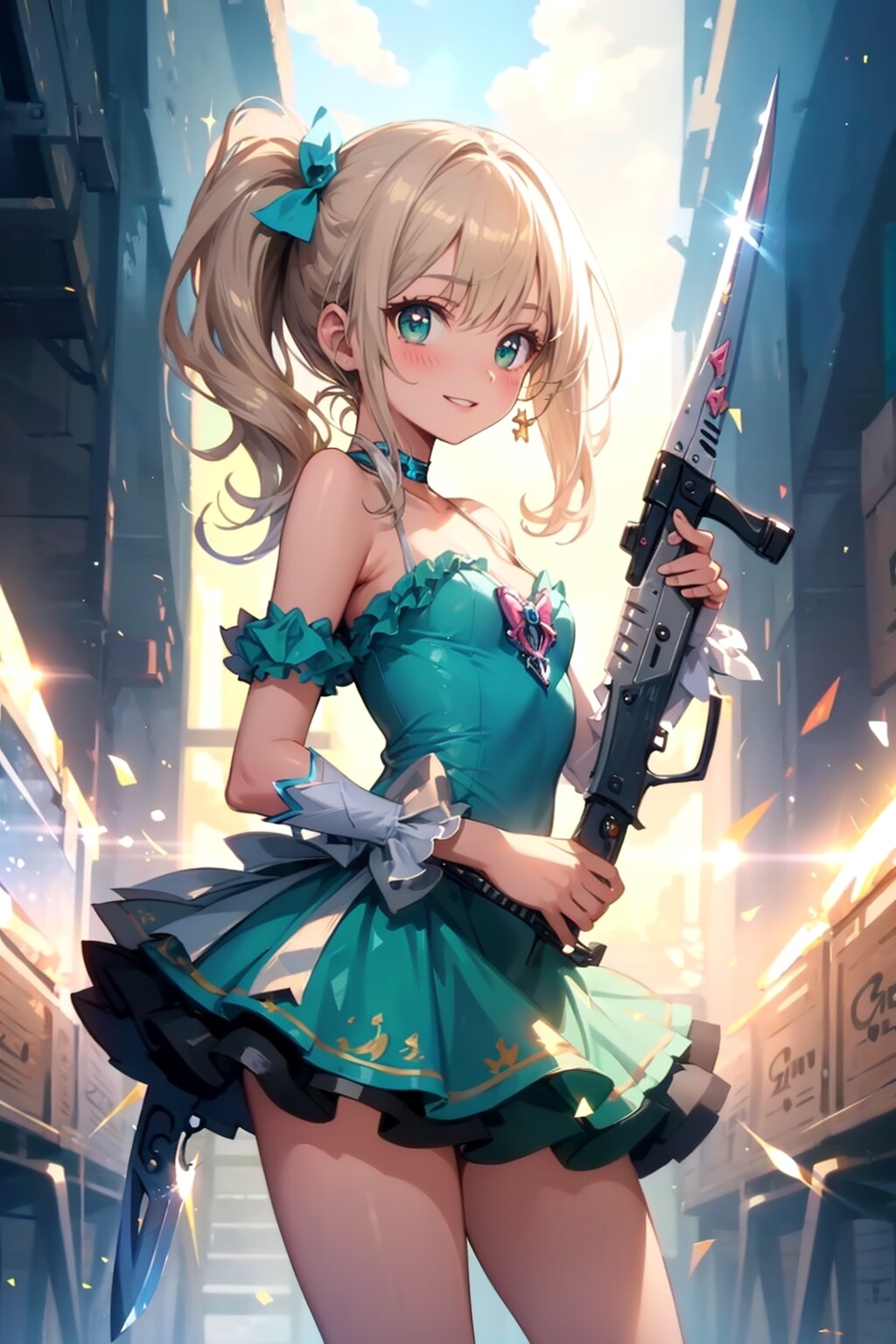 怪しげな武器を持った魔法少女