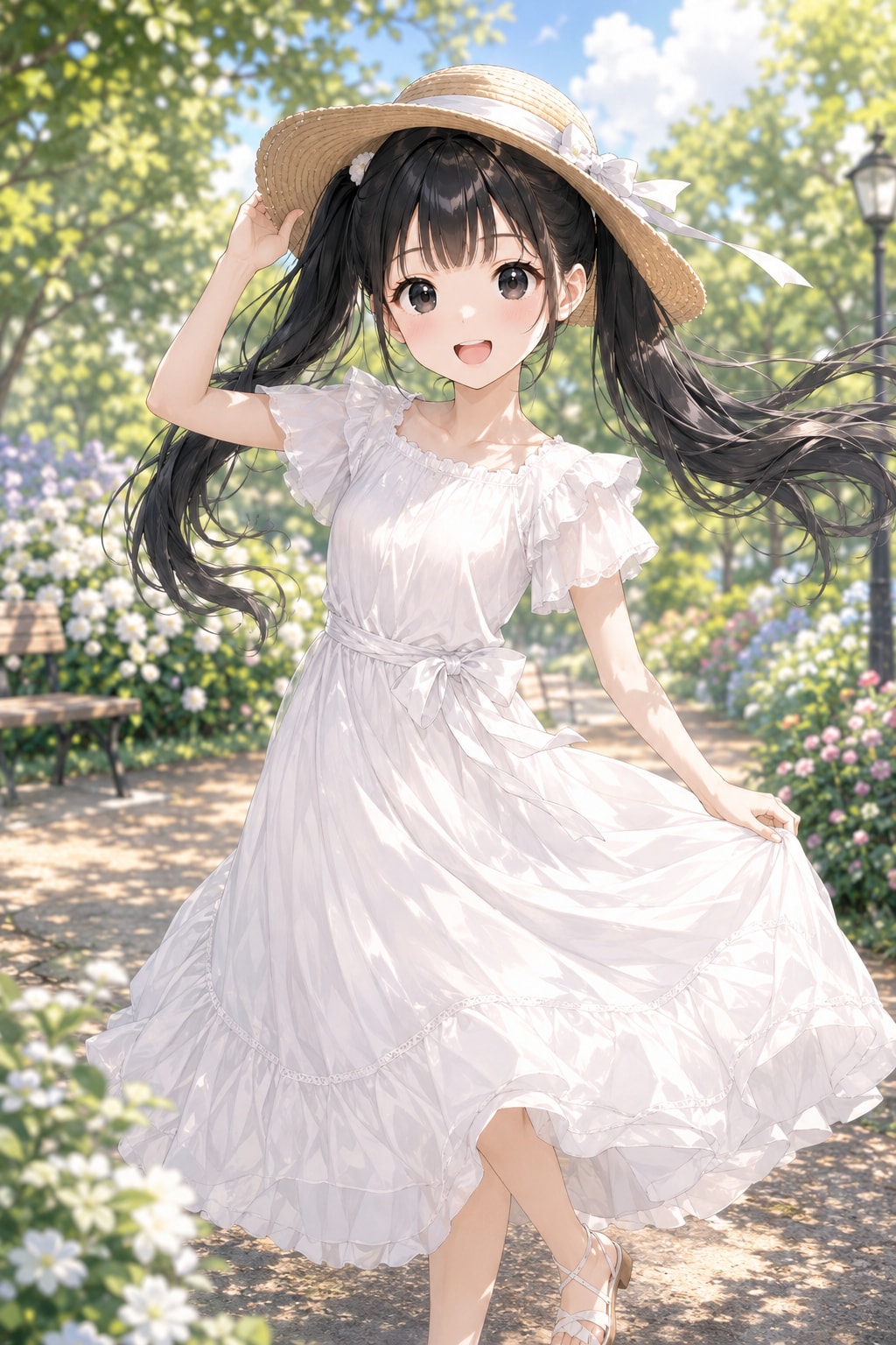 麦わらと純白のワンピース✨️