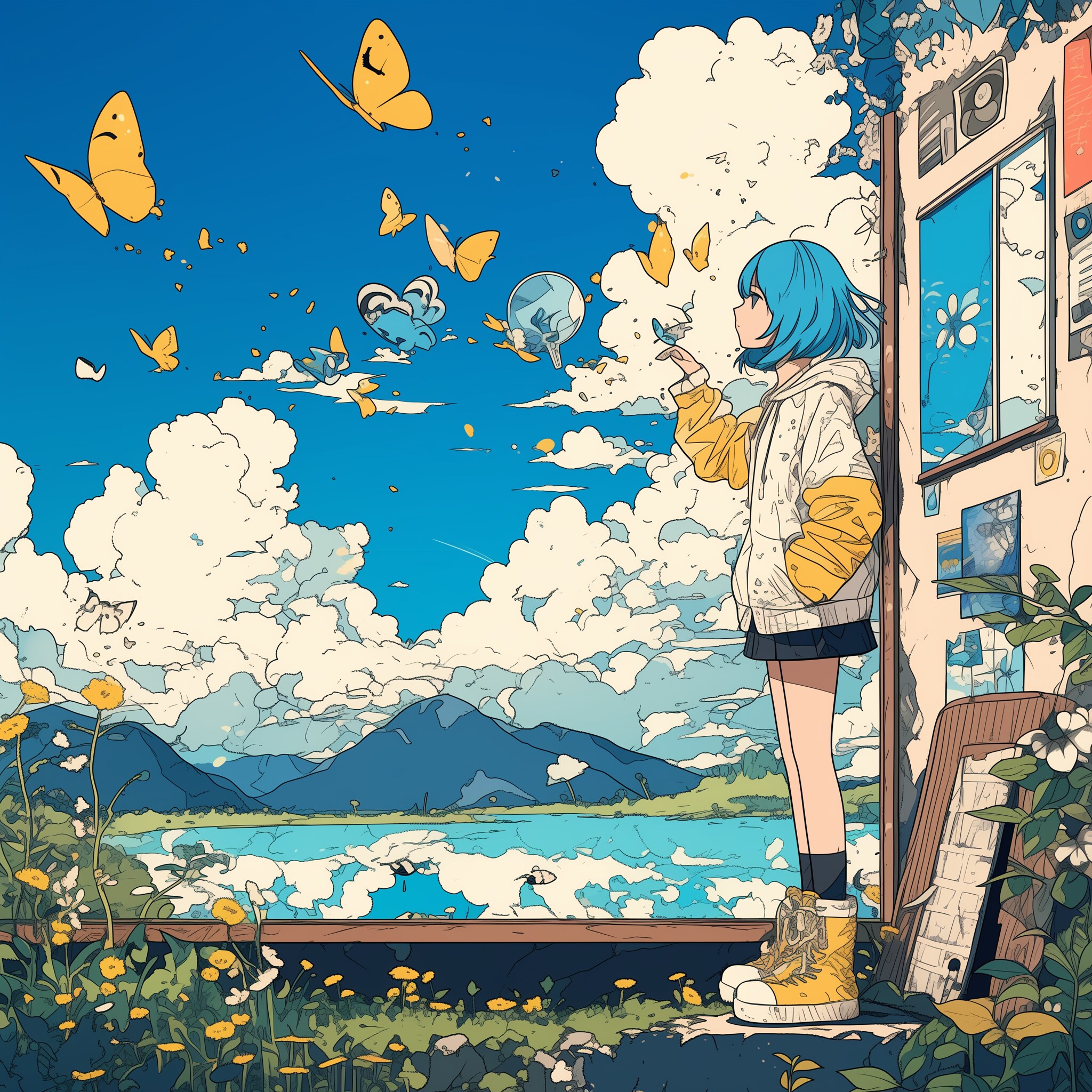 夏の風のキャンバス