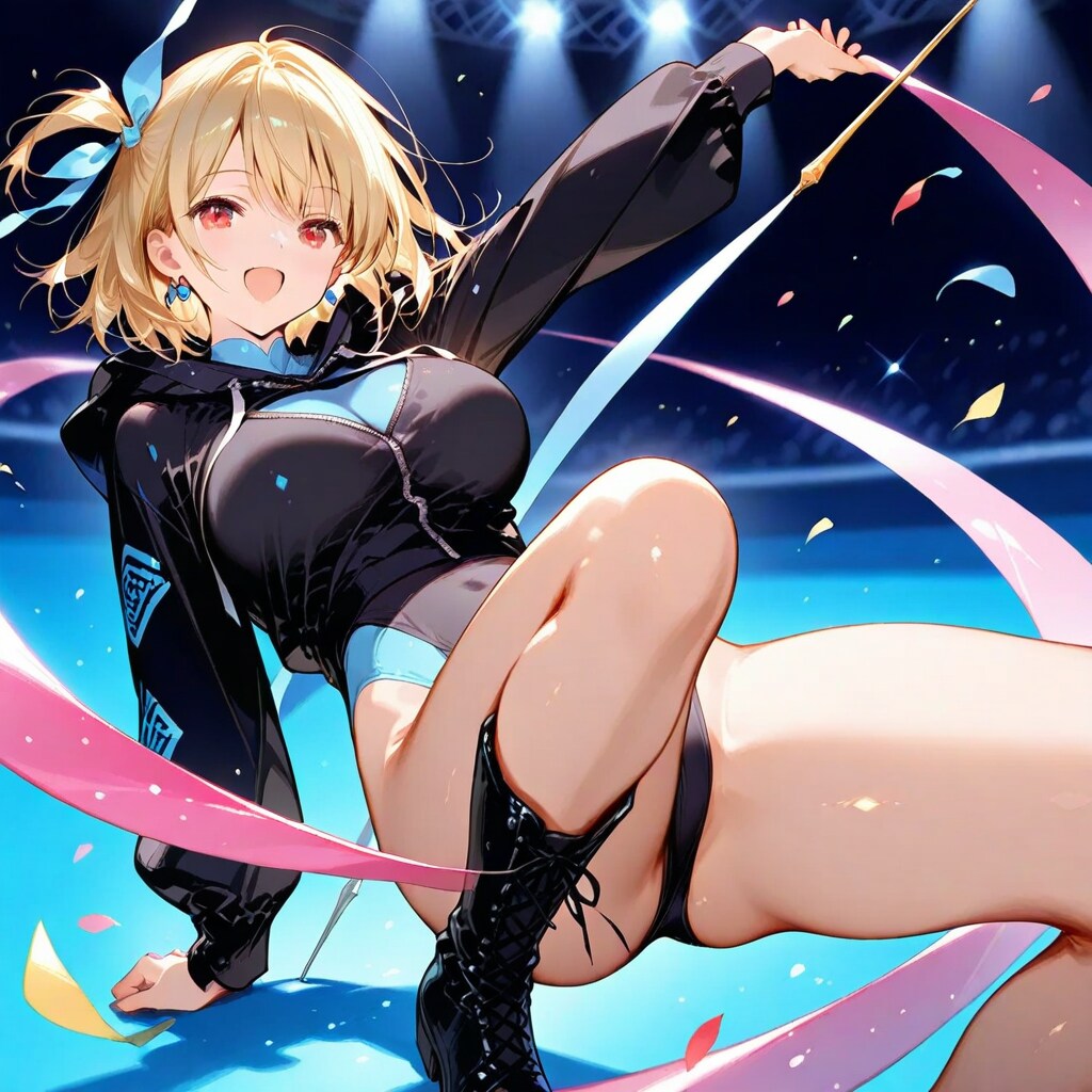 金髪ショート新体操美少女