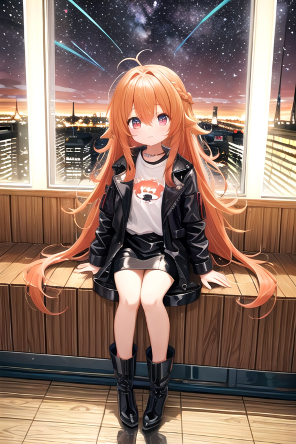 ららちゃんと東京の夜景