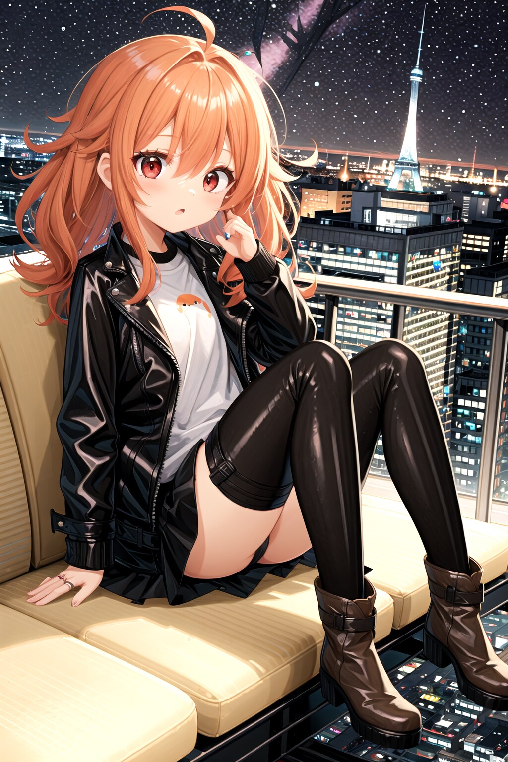 ららちゃんと東京の夜景