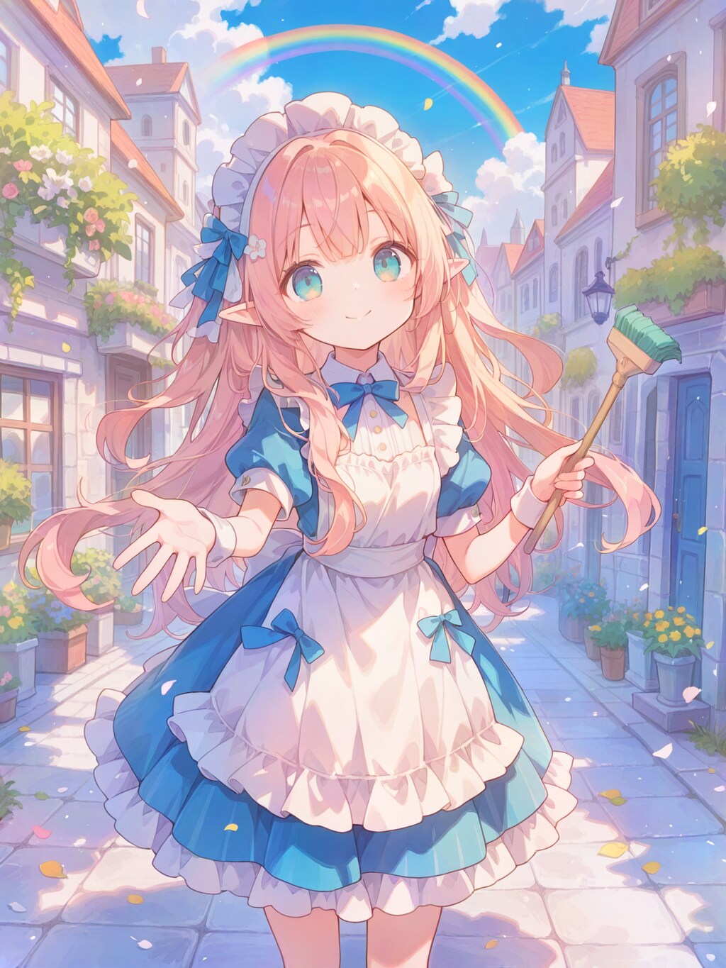 街をキレイにするお掃除メイド