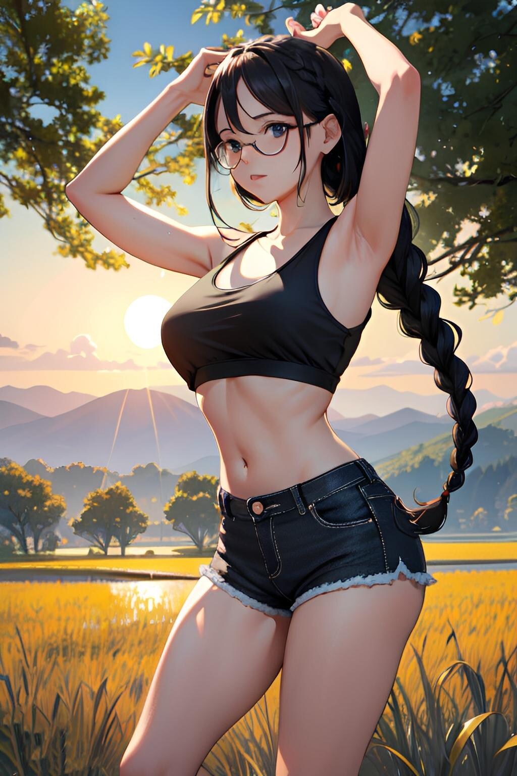 ショートパンツの風景