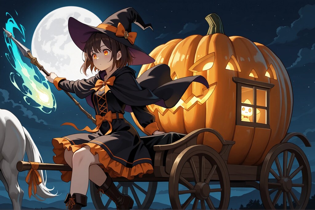 魔女っ子凪ちゃんとハロウィンな馬車