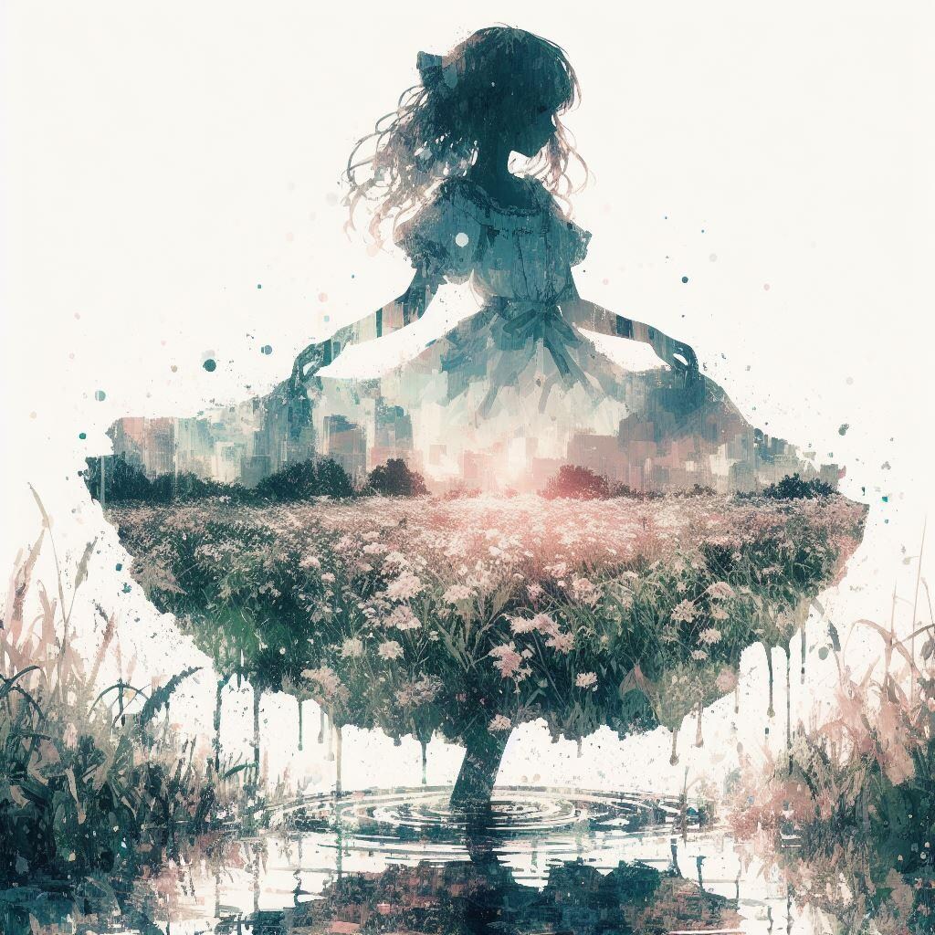 二重露光と少女30