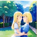 公園水彩画 4枚目