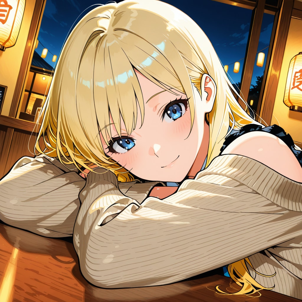 居酒屋に来て自分を覗き込む女子 | の人気AIイラスト・グラビア