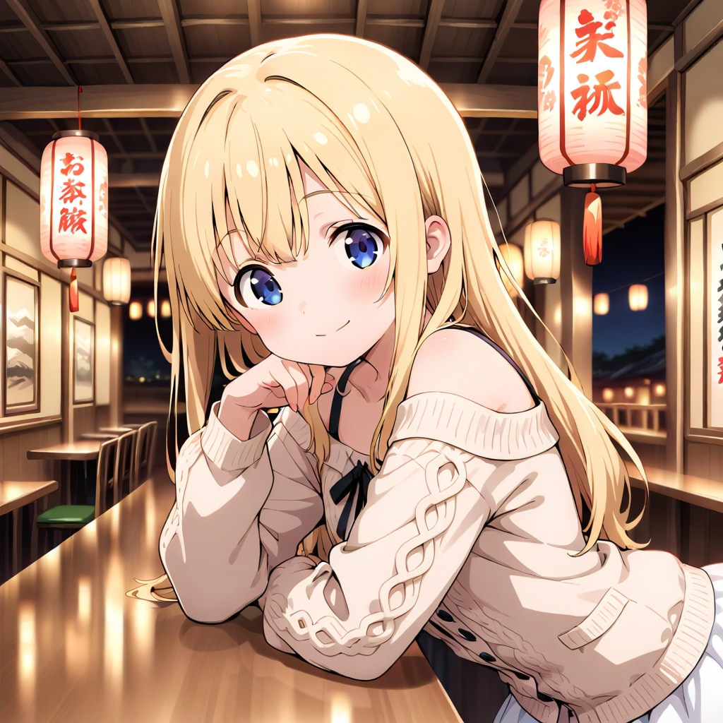 居酒屋に来て自分を覗き込む女子