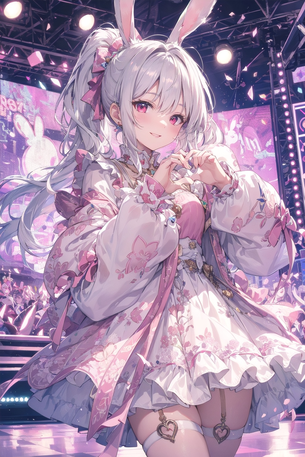 ハートハンドなのです🐰💕 | の人気AIイラスト・グラビア
