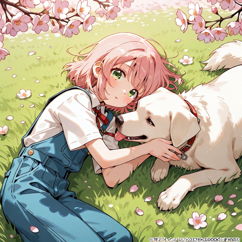 春風と犬と、さくら色の時間