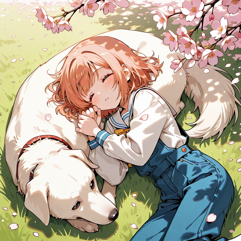 春風と犬と、さくら色の時間