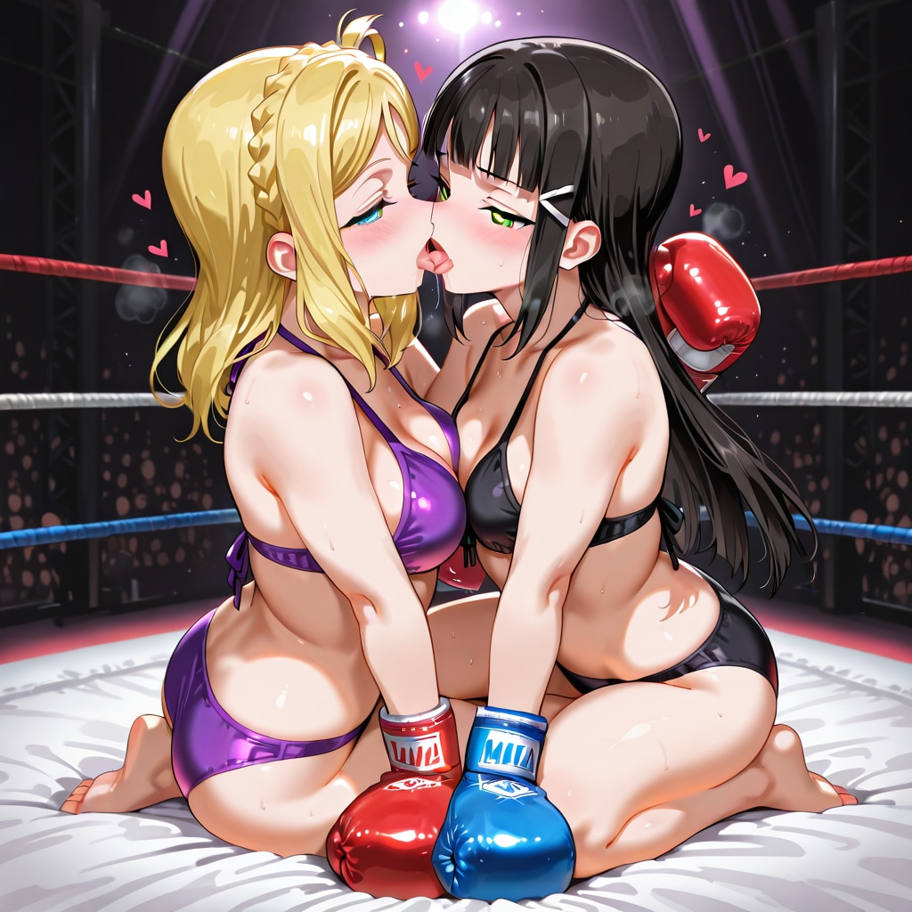ボクシング会場で黒澤ダイヤ×小原鞠莉でレズキスだぞの巻