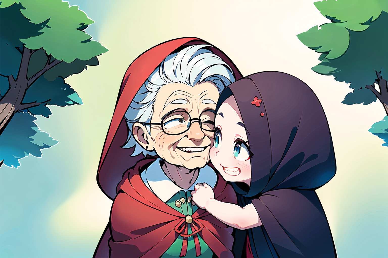 赤ずきんちゃんとおばあちゃん🧓👧💕