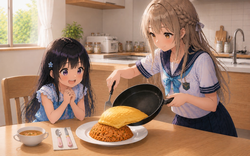 幼女ちゃんとオムライス
