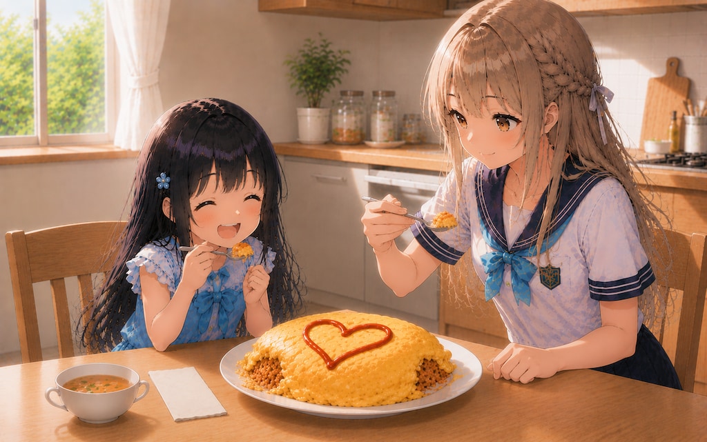 幼女ちゃんとオムライス