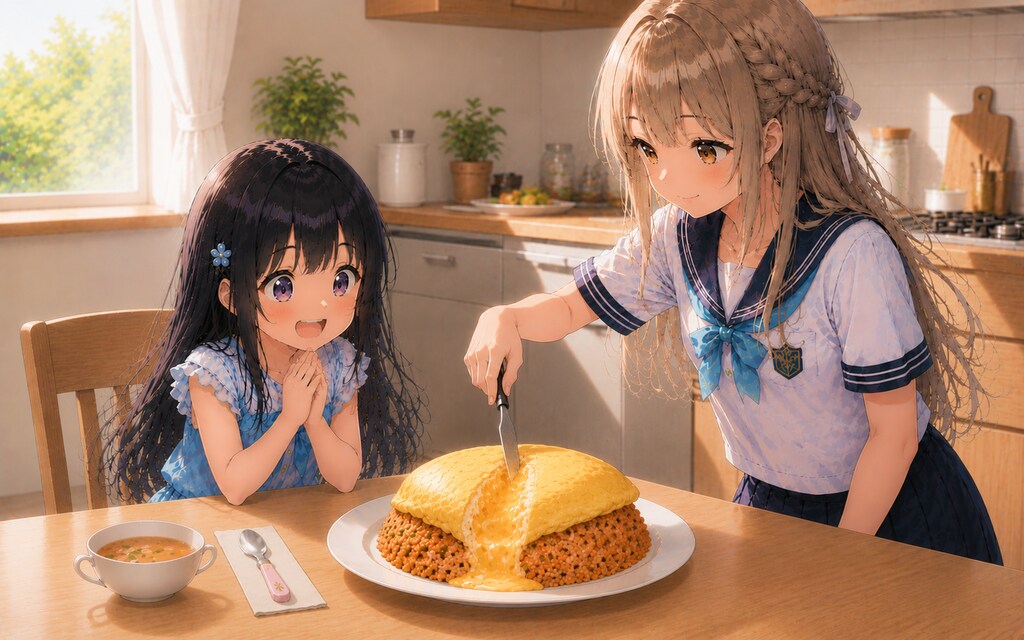 幼女ちゃんとオムライス
