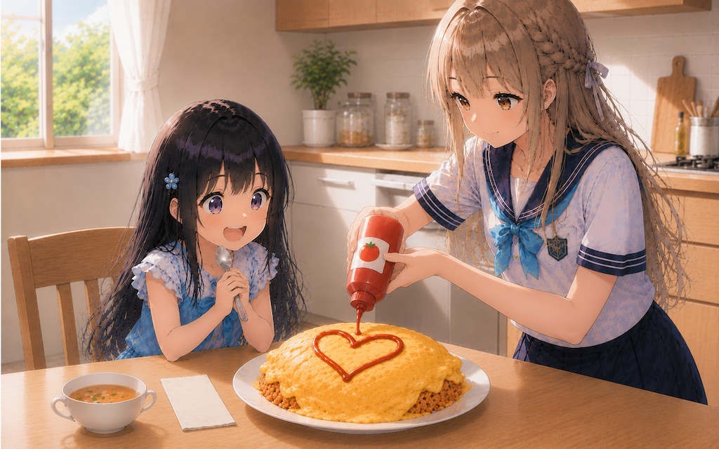 幼女ちゃんとオムライス