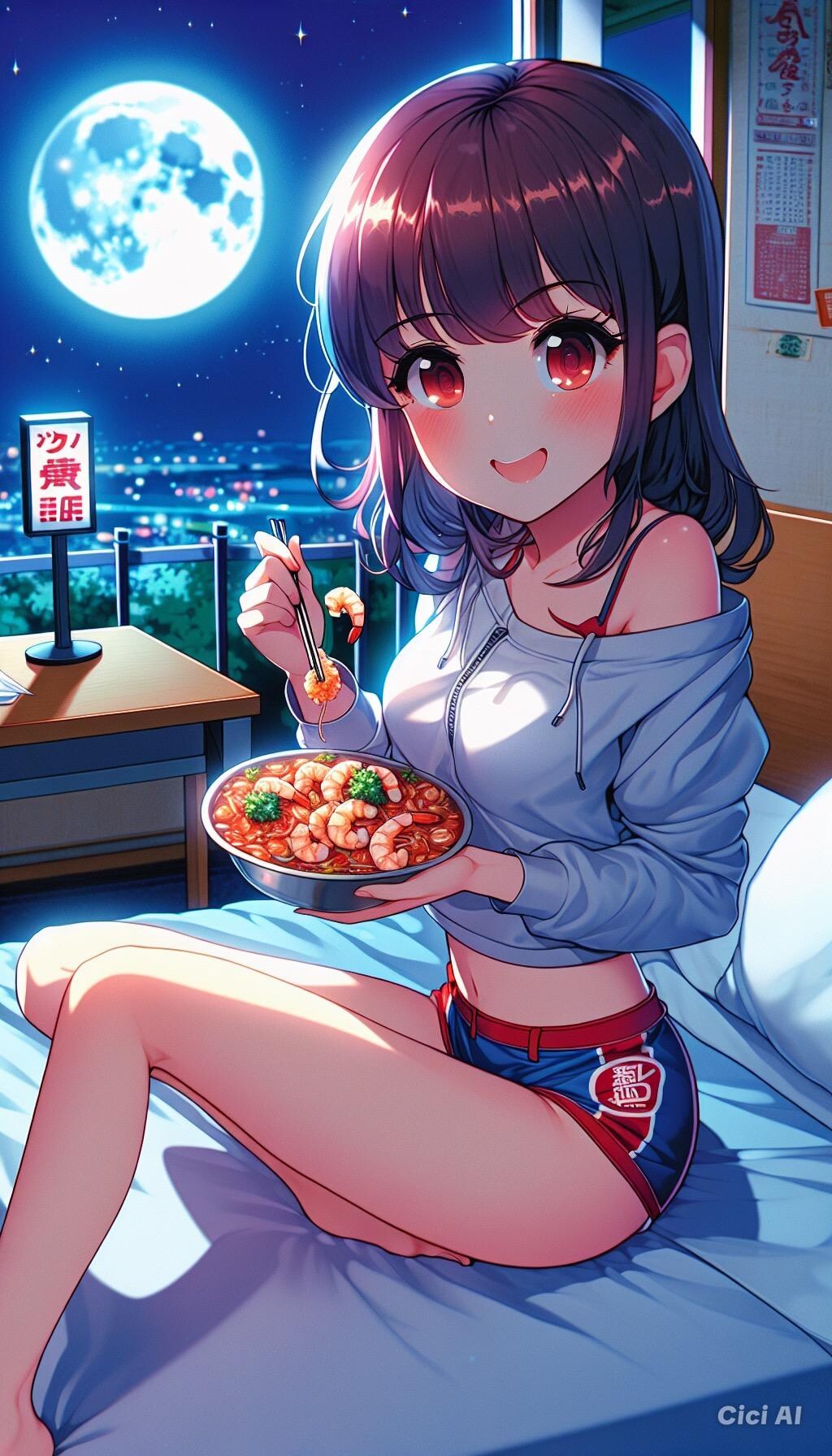 ホテルのベッドで💕