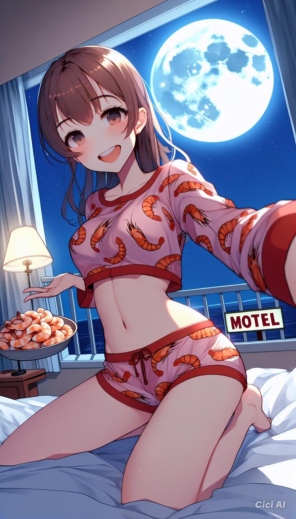 ホテルのベッドで💕