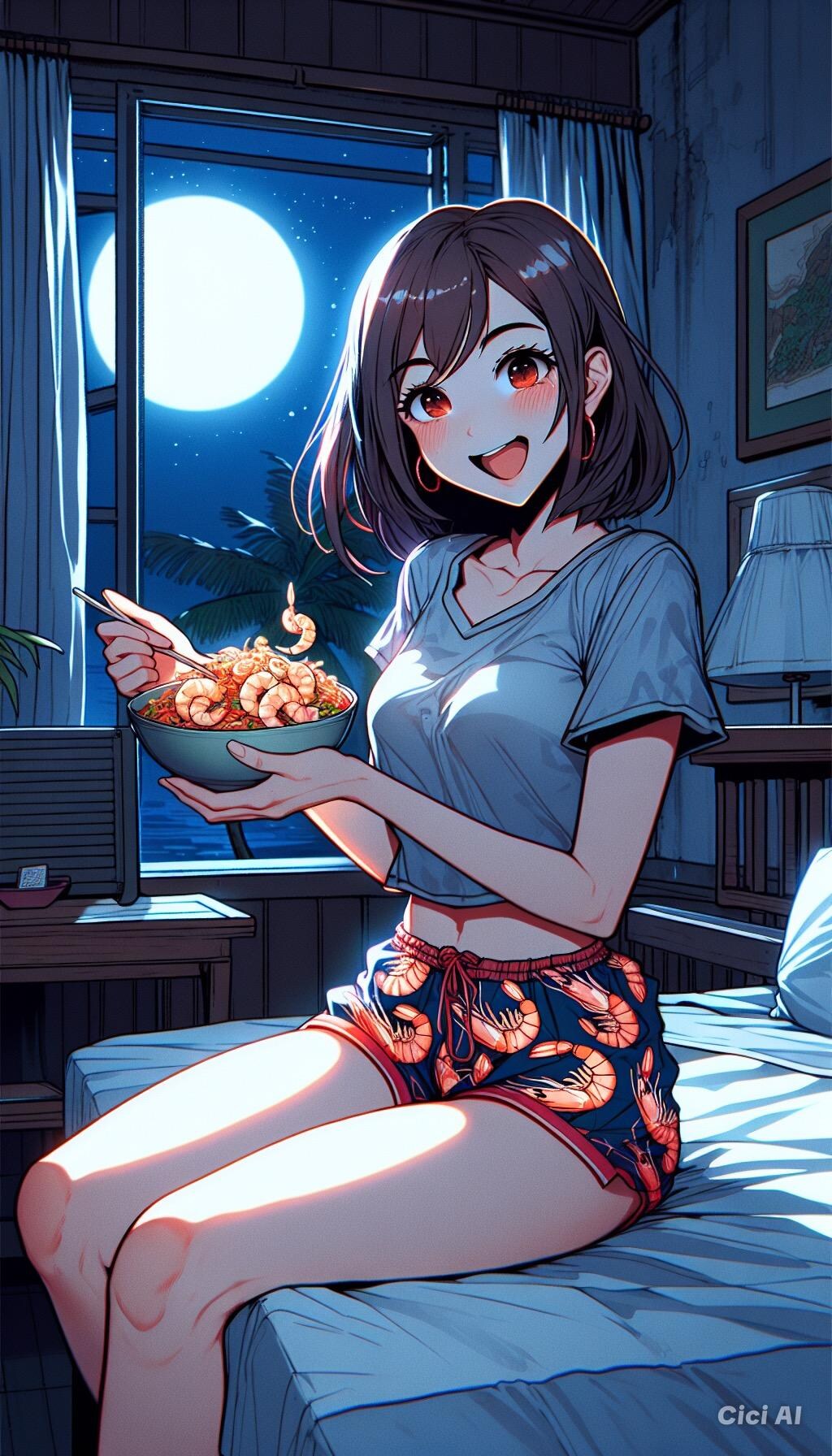 ホテルのベッドで💕