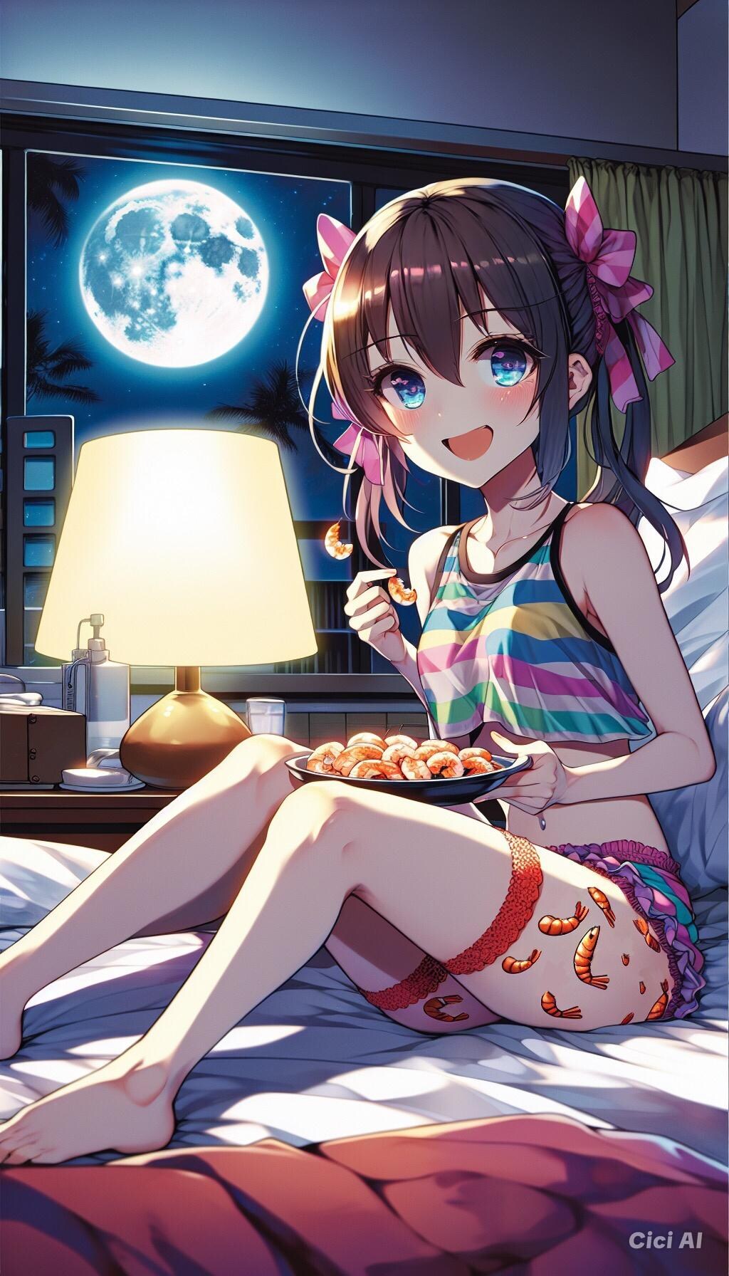 ホテルのベッドで💕