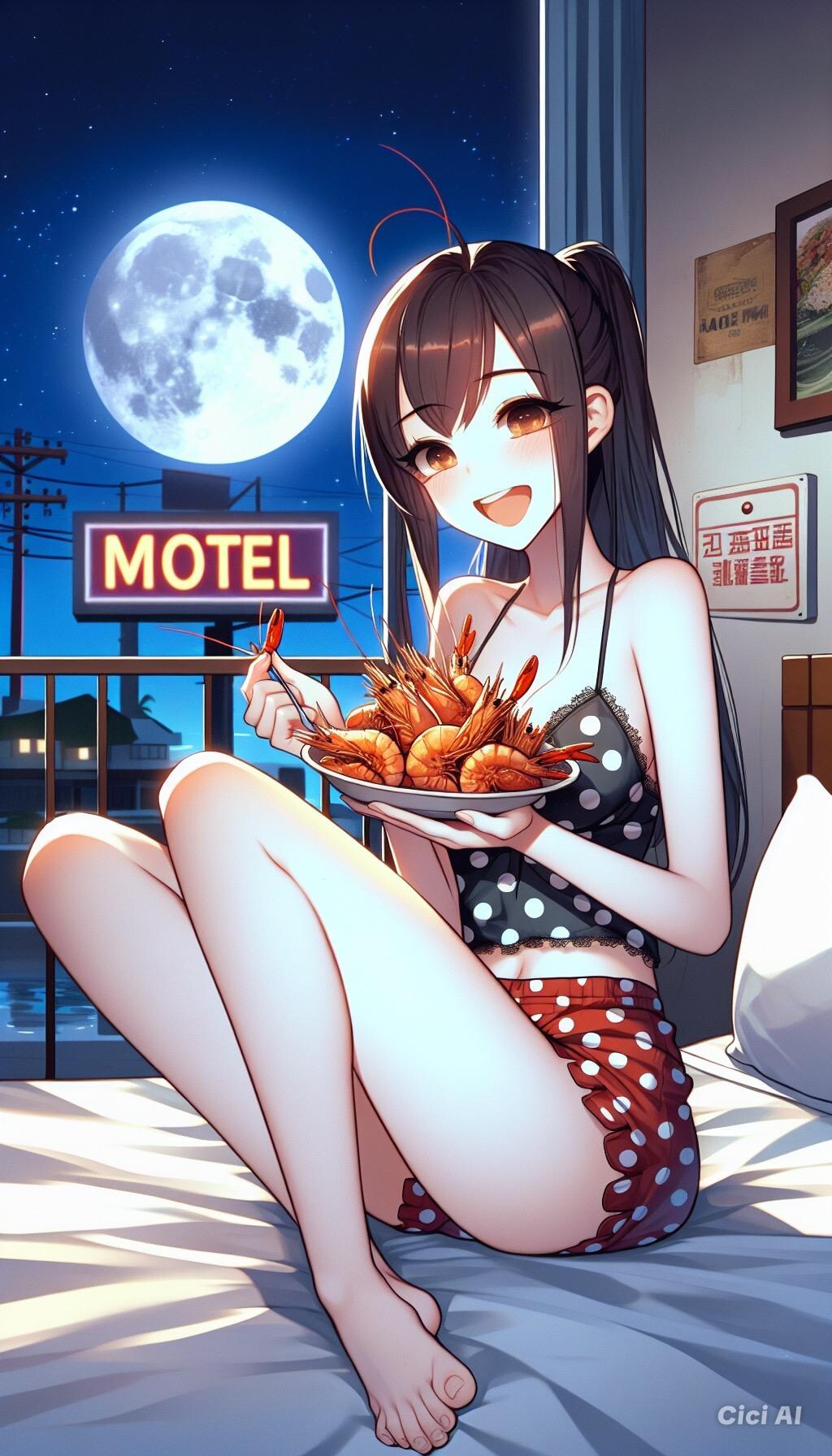 ホテルのベッドで💕