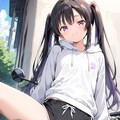 バイクに座る 8枚目