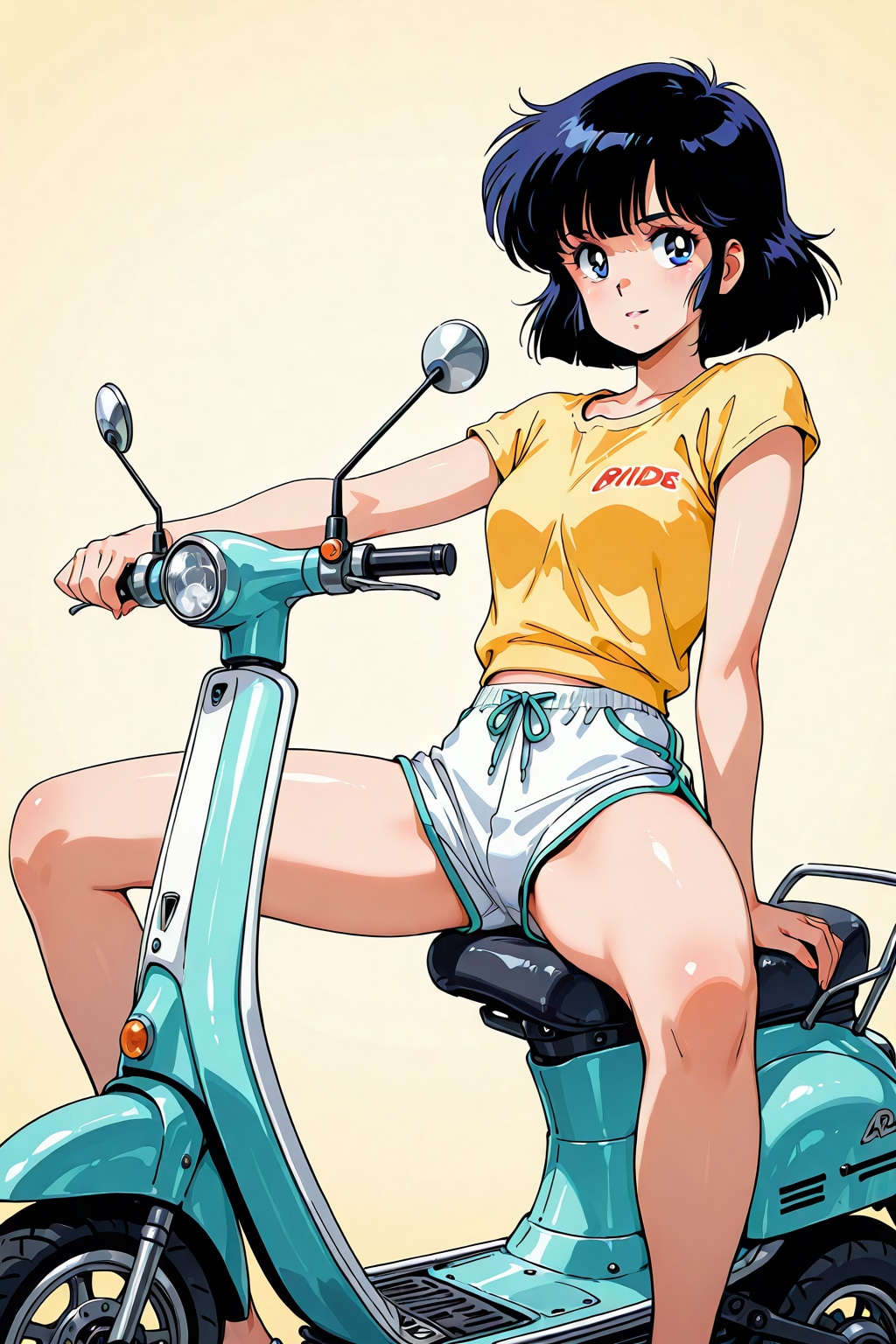 バイクに座る